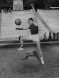 Soviet Athlete Yuri Konovalov Practicing for the Russian Olympics
