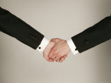 Arms of Male Couple Wearing Tuxedos Holding Hands  One with Wedding Band  Illustrating Gay Marriage