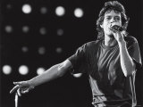 Rolling Stones Lead Singer Mick Jagger Performing at the Live Aid Concert