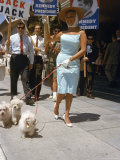 Supporters of Democratic Presidential Hopeful John F Kennedy Cheer Outside the Knickerbocker Hotel