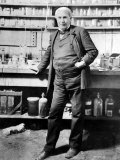 Inventor Thomas Edison Posing in His Laboratory