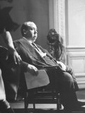Director Alfred Hitchcock Directing Scene in Movie 
