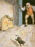 Jack Chasing a Rat from Nursery Rhyme "The House That Jack Built"