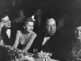 David O Selznick Joan Fontaine  and Alfred Hitchcock and Wife at Academy Award Presentation Dinner
