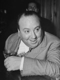 Movie Director Alfred Hitchcock Sits at Chasen's Bar While Enjoying a Cocktail Hour