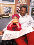 Raven Symone and Bill Cosby on Set of Their Television Series  The Cosby Show