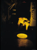 Lt William Layman Inspecting on Nuclear Submarine USS Skate