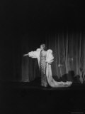 Marlene Dietrich  Wearing White Ermine Fur Coat During Her First Performance at the Titania Palast