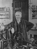 Inventor Thomas Edison in His Laboratory