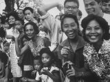 Manila Crowds Celebrate Philippines 15th Independence Anniversary During Douglas Macarthur's Visit