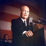 President Dwight D Eisenhower Addressing Group of Supporters Gathered at Sheraton Park Hotel