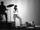 Entertainers Cher and Sonny Bono Singing on TV Program "Shindig"