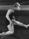 Kathy Flicker Creating an Optical Illusion at the Princeton University's Dillon Gym Pool