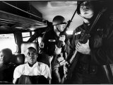 Freedom Riders Julia Aaron and David Dennis on Interstate Bus from Montgomery  AL to Jackson  MS