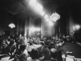 Ex-Nixon Aide John Dean Swearing in Before Sen Committee on Watergate
