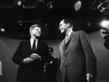 Dem and Repub Presidential Cands John F Kennedy and Richard M Nixon Prior to 1st TV Debate