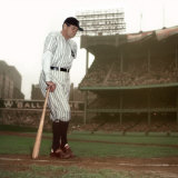 Baseball Great Babe Ruth  Addressing Crowd and Press During Final Appearance at Yankee Stadium