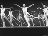 Dancers of New York City Ballet Company Rehearsing for Production of Symphony in Three Movements