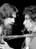 George Harrison and Bob Dylan Performing Together at Rock Concert Benefiting Bangladesh