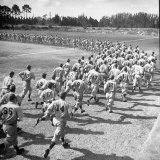 Players Running During the Dodgers Spring Training