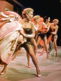 Showgirls from Hot Box Cafe Singing Take Back Your Mink in Scene from Guys and Dolls
