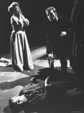 Richard Burton as Hamlet with Sword Poised over the Body of Polonius