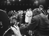 Muhammad Ali Speaking to the Press before His Fight against Joe Frazier