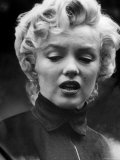Marilyn Monroe Face Reporters After Announcement Divorce From Baseball Great Joe DiMaggio