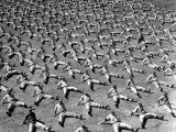 Brooklyn Dodgers Rookies Doing Calisthenics During Workout at Spring Training Camp