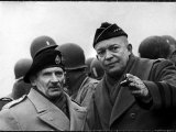 Gen Dwight Eisenhower  Commander in Chief with British Field Commander Gen Bernard Montgomery