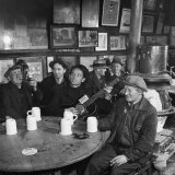 Woody Guthrie Playing and Singing for Patrons of Mcsorley's Bar