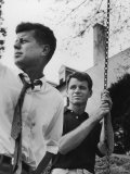 Bobby Kennedy  Chief Counsel of Sen Comm on Labor and Management  with Bro  Ma Sen John Kennedy