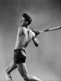 Ted Williams Showing Off His Powerful Swing