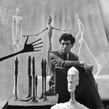 Portrait of Alberto Giacometti Surrounded by His Sculptures