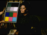 Technician Checking Color Balance for Scene with Actress Sophia Loren in Motion Picture Lady L