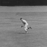 Yankee Mickey Mantle Running for Ball in Field During Baseball Game
