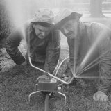 William D Egly and Columbus Harris Inventors of the Lawn Master