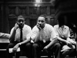 Rev Ralph Abernathy and Rev Martin Luther King Jr Sitting Pensively Re Freedom Riders