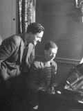 Benjamin Britten Rehearsing with Peter Pears