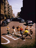 Jets' Dance on Busy Street in Scene from West Side Story