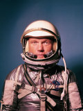 Astronaut John Glenn in a Mercury Program Pressure Suit and Helmet