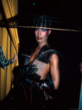 Grace Jones  Wearing Unusual Hat