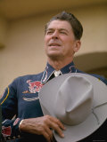 California Republican Gubernatorial Candidate Ronald Reagan  in Cowboy Attire While Campaigning