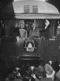 British Prime Minister Winston Churchill  Giving V Sign While President Harry S Truman Waves Hat