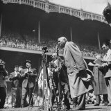 Ailing Babe Ruth Thanking Fans  Who Are Giving Him a Standing Ovation in Yankee Stadium