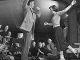 Billy Wells and Janet Richter  Doing Charleston While Sorority Sisters Approving