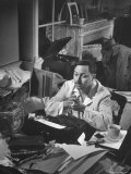 Playwright Tennessee Williams  Working on a New Play  with Success of "A Streetcar Named Desire"