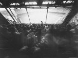High in Grandstand Looking over Heads of Crowd Down to Distant Diamond During Game of World Series