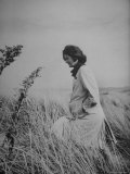 Jacqueline Kennedy  Wife of Dem Pres Candidate  Taking Walk Along Beach on Election Day