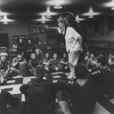 John H Heblich Elderly Church Worker Teaching Scouting to Boy Scout Troop Sponsored by the Church